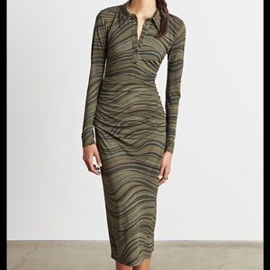 Who What Wear Multitone Long Sleeve Dress